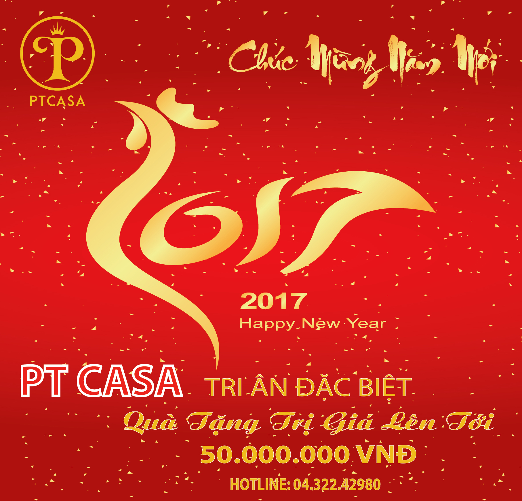Chúc Mừng Năm Mới 2017 - Quà Tặng Tri Ân Lên Tới 50 Triệu Đồng