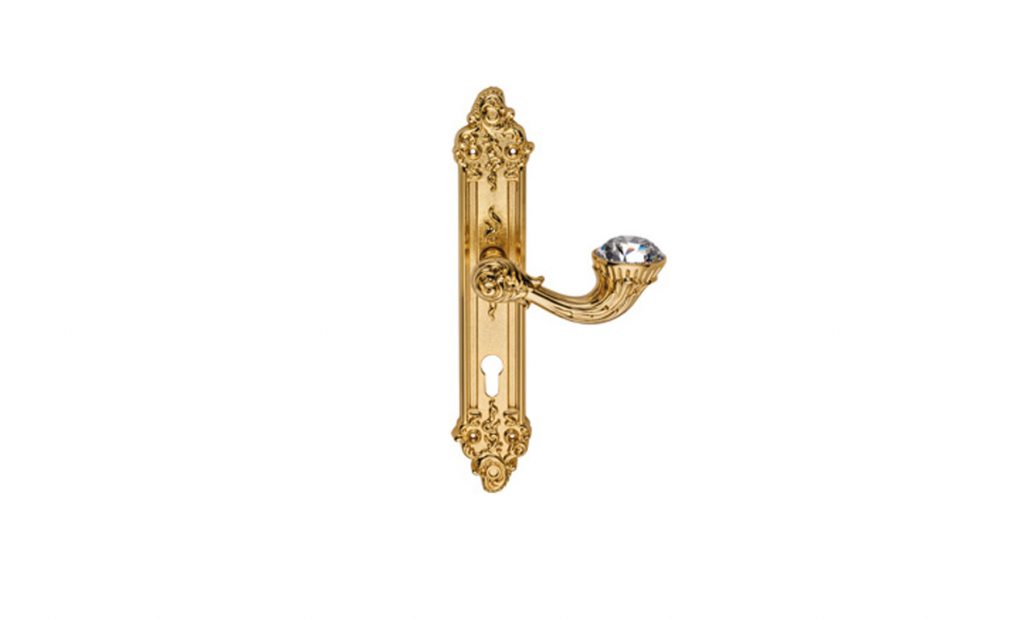 Tay nắm khóa cửa Brilliant sw pl.Tiffany brass 8×85 cyl gold