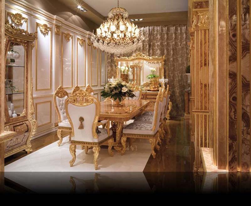 Mẫu bàn ăn - phòng ăn cổ điển Grand Palace nhập khẩu Ý hãng Socci