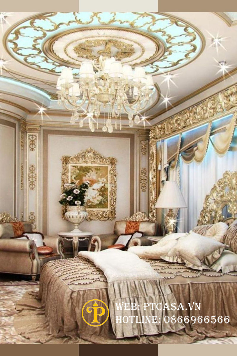 Phòng ngủ thời kia tân cổ điển phong cách Hoàng gia