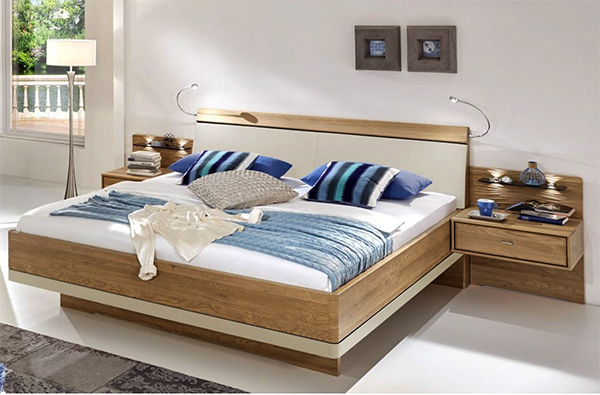 Mẫu giường ngủ phù hợp với các căn hộ cao cấp mang phong cách hiện đại, trẻ trung.