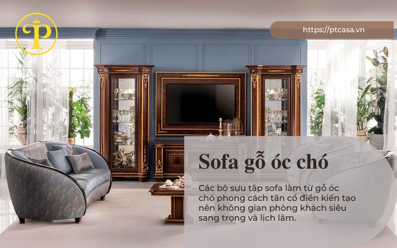 Sofa gỗ tự nhiên hãng Arredoclassic Italia