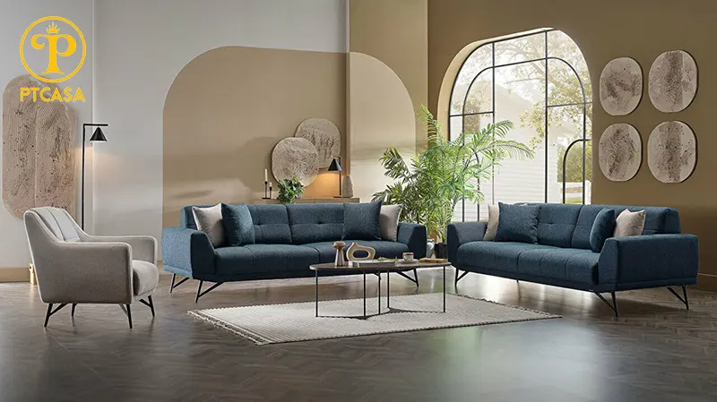 Sofa hiện đại bọc vải nỉ cao cấp